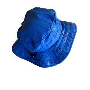 Sun Protection Zone Kids Blue Shark Print Bucket Hat 50+ UPF Adjustable Strap